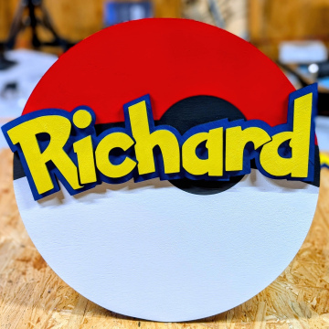 Personalized Pokemon Ball Signs