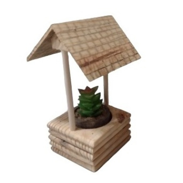 Pine miniature Wishing Well