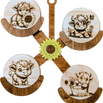 Drink coasters and wall hanger