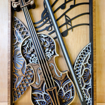 Violin mandala wall hanging