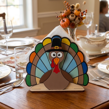 Napkin Holder. Turkey napkin holder. Home decor. Holiday decor. Fall Decor. Tabletop napkin holder.