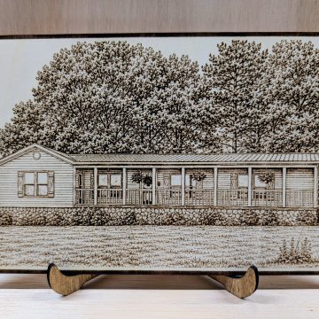 Have your house engraved into a family keepsake