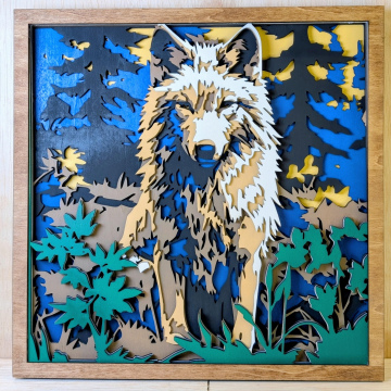 Majestic Wolf wall hanging